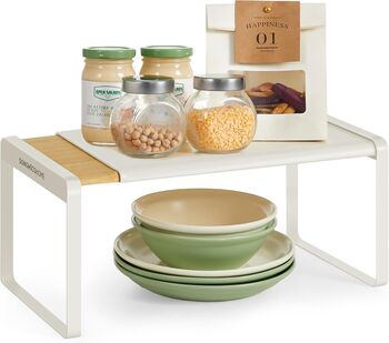 Expandable Spice Rack Cupboard Organiser Shelf, 6 of 6