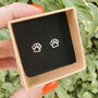 Sterling Silver 925 Dog Paw Ear Stud Earrings, thumbnail 5 of 10