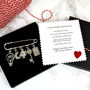Personalised Valentines Charm Brooch Jewellery Keepsake, thumbnail 5 of 6