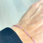 Dainty Pink Tourmaline Beaded Bracelet In Gold Vermeil, thumbnail 4 of 4