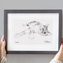 Personalised Cat Line Drawing, thumbnail 10 of 11
