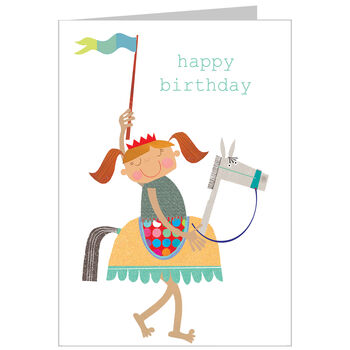 Girlie Knight Birthday Card, 2 of 4