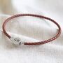 Men's Personalised Leather Bracelet With Disc Clasp, thumbnail 10 of 12