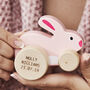 Personalised Wooden Toy Bunny, thumbnail 1 of 2