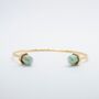 Adjustable Turquoise Stone Pencil Cuff Bangle Bracelet, thumbnail 4 of 5