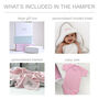 Personalised Pink Blanket And Towel And Vest Hamper, thumbnail 6 of 8
