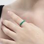 Sterling Silver Natural Amethyst Half Infinity Ring, thumbnail 6 of 12