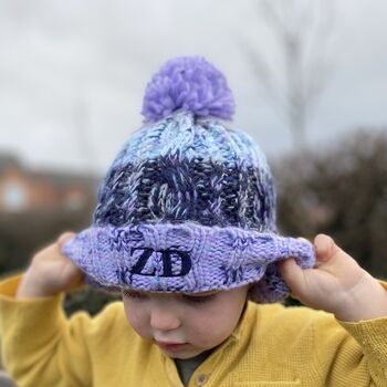 Daddy And Me Personalised Winter Hat, 6 of 6