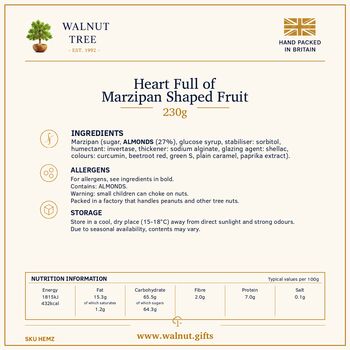 Marzipan Fruits Heart Tin – 230g, 5 of 7