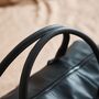 Personalised Black Embroidered Pu Weekend Bag, thumbnail 3 of 4