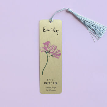 Personalised Birth Flower Bookmark, 9 of 12