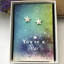 Personalised Sterling Silver Initial Star Earrings, thumbnail 10 of 12