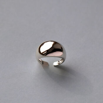 Sterling Silver Statement Chunky Dome Ring, 4 of 7