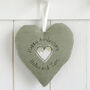 Personalised 4th Linen Wedding Anniversary Heart, thumbnail 4 of 9