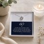 60th Birthday Sterling Silver Six Ring Pendant Necklace, thumbnail 5 of 6