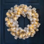 Snow Flocked, White Christmas Wreath, Pre Lit, thumbnail 3 of 3