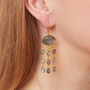 Labradorite Gold Plated Silver Chandelier Earrings, thumbnail 5 of 6