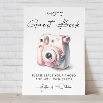 Instax Photo Guest Book Wedding Sign, 3 of 6