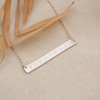 Personalised Silver Bar Necklace, 2 of 9