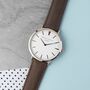 Men's Modern Vintage Personalised Leather Watch, thumbnail 5 of 12