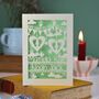 Personalised Twins Papercut Card, thumbnail 4 of 9