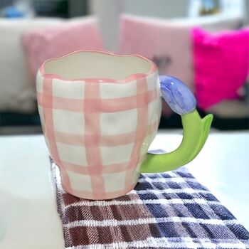 Tulip Handle Pink And White Chequered, 4 of 5