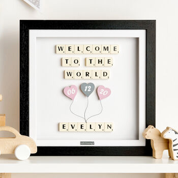 Welcome To The World Baby Girl Personalised Gift Frame, 4 of 8