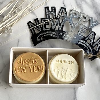'Happy New Year' Personalised Twin Chocolate Oreo Gift, 6 of 12