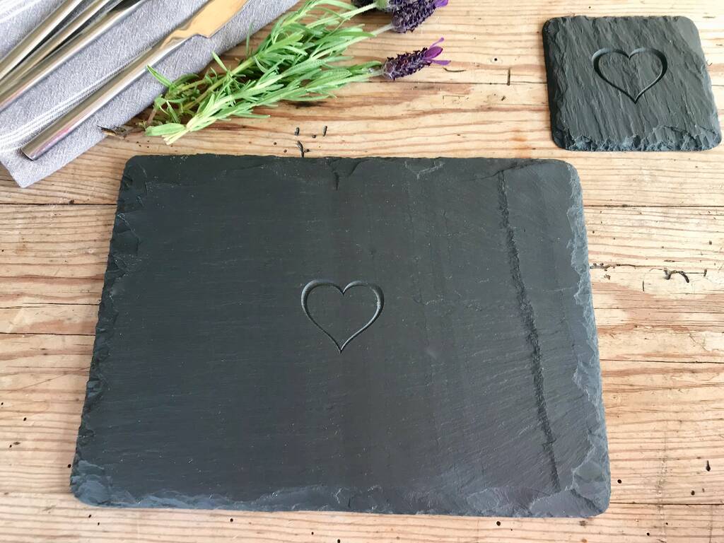 Heart Engraved Country Style Placemats By Grasi