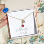 Mother And Child Birthstone Hearts Necklace, thumbnail 2 of 9