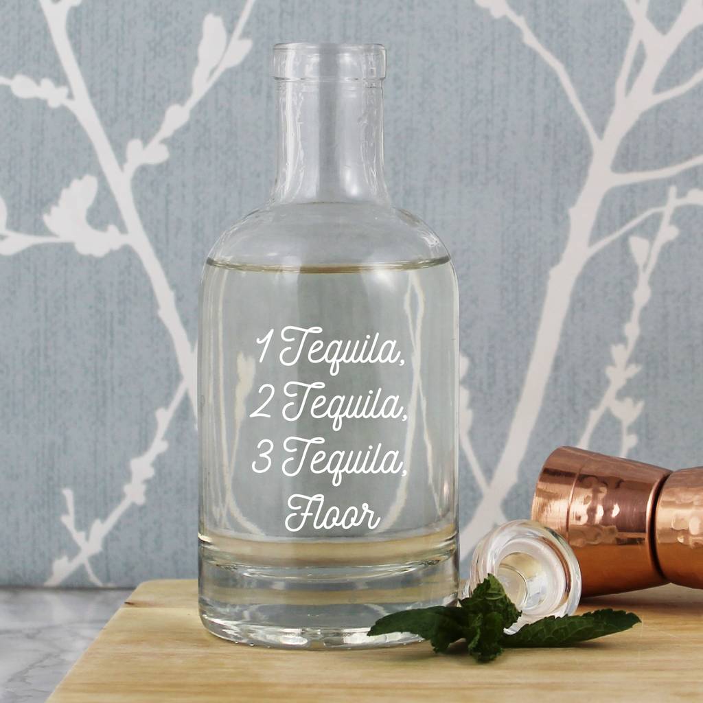 Funny Personalised Tequila Decanter Two Sizes, 1 of 5