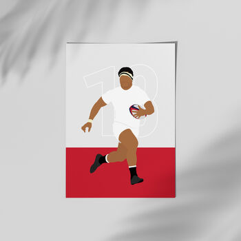 Manu Tuilagi England Rugby Poster, 3 of 4