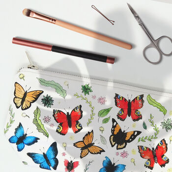 Cotton Butterflies Makeup And Cosmetic Bag, 7 of 8