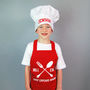 Personalised Children's Apron And Chef Hat Set, thumbnail 2 of 7