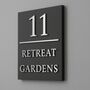 Large Portrait Matte Black House Sign With Raised Lettering, thumbnail 5 of 8