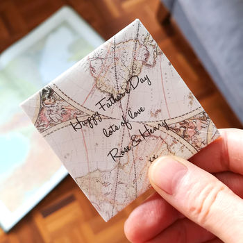 Personalised Origami Travel Photo Vintage Map Keepsake, 3 of 6