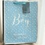 Baby Boy Gift Bag Blue And Silver, thumbnail 3 of 4