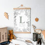 Personalised Initial Letter Nursery Print, thumbnail 1 of 6