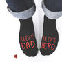 Personalised Dad And Hero Socks, thumbnail 1 of 2