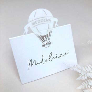 Up And Away Laser Cut Wedding Place Card, 2 of 5