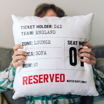 Match Day Seat Reservation Personalised Cushion, 2 of 10