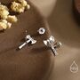 Sterling Silver Double Headed Viking Axe Stud Earrings, thumbnail 5 of 12