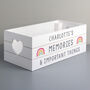 Personalised New Baby Rainbow White Wooden Crate, thumbnail 4 of 4