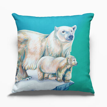Polar Bears Arctic Animals Organic Cushion, 2 of 9