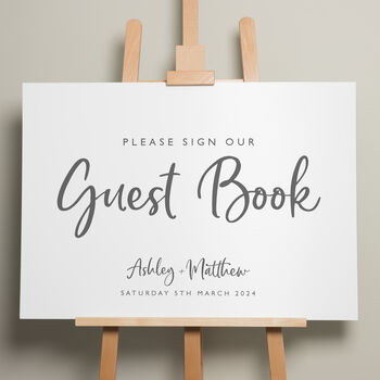 Elegant Wedding Unplugged Sign 'Ashley', 8 of 9