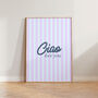 Ciao Love You Hallway Stripe Wall Art Print, thumbnail 4 of 9