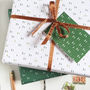 Tiny Christmas Trees Green Wrapping Paper, thumbnail 11 of 12
