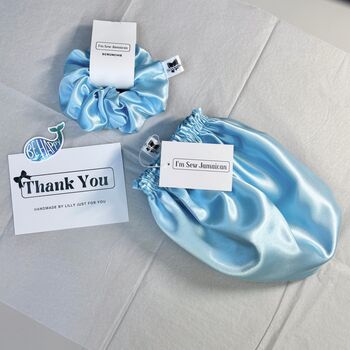 Silk Scrunchie And Bonnet Set Five Colours, 4 of 8