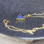 Blue Druzy And Sapphire Triangle Necklace, thumbnail 4 of 10