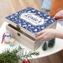 Personalised Christmas Eve Box With Festive Pattern, thumbnail 4 of 12